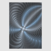 Plastic Blue Gray 3D Fractal Art Modern Abstract 薄葉紙 (正面)