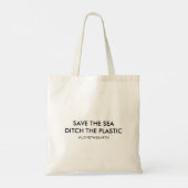 Plastic Free Sea Pollution Save The Planet トートバッグ (裏面)