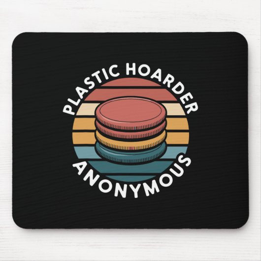 Plastic Hoarder Anonymous ディスクゴルフデザイン 英語 En マウスパッド (正面)