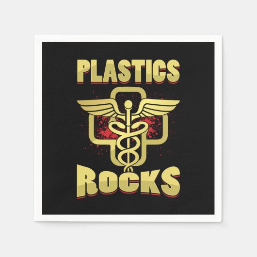 Plastic Rocks Plastic Surgeon Cosmetic Surgery Gif スタンダードカクテルナプキン (正面)