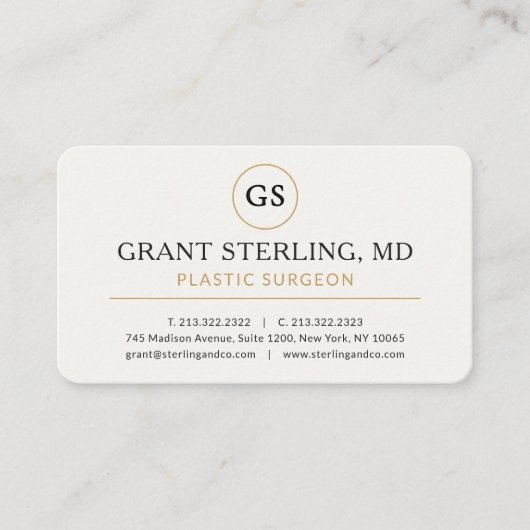 Plastic Surgeon Doctor Professional 名刺 (正面)