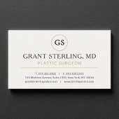 Plastic Surgeon Doctor White Gold Luxury 名刺