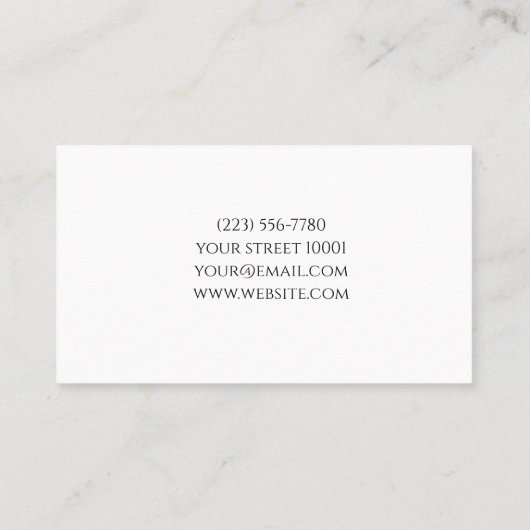 Plastic Surgery Visitenkarte 名刺 (裏面)