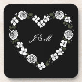 Plastique mariage noir et blanc コースター (正面)