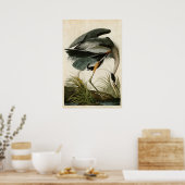 Plate 211 | Great Blue Heron | Birds of America ポスター (キッチン)