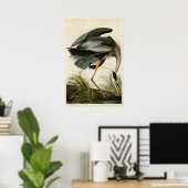 Plate 211 | Great Blue Heron | Birds of America ポスター (ホームオフィス)