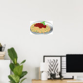 Plate Of Spaghetti Poster ポスター (ホームオフィス)