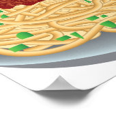 Plate Of Spaghetti Poster ポスター (角)