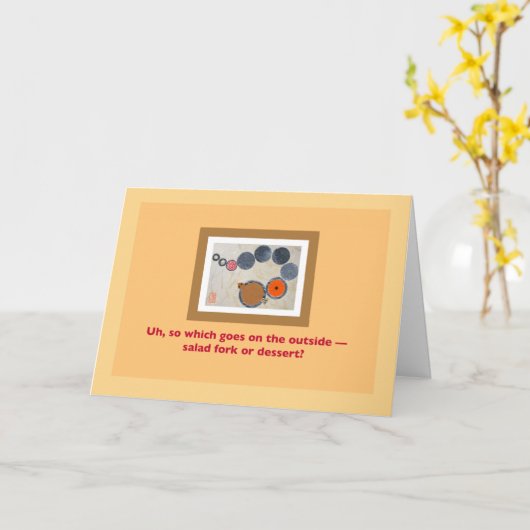 PlatesTurkeyPumpkinBerry感謝祭 カード (黄色い花)