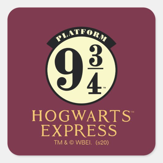Platform 9 3/4 HOGWARTS™ア表現イコン スクエアシール (正面)