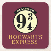 Platform 9 3/4 HOGWARTS™ア表現イコン スクエアペーパーコースター (正面)