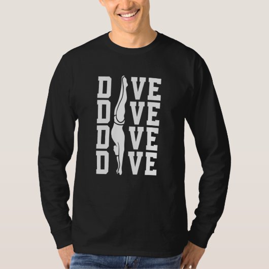 Platform Diver Springboard Diving 3 Tシャツ (正面)