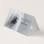 Platinum Equine Custom Folded Business Cards 名刺 (正面)