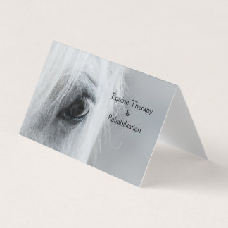 Platinum Equine Custom Folded Business Cards 名刺