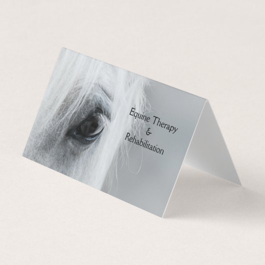 Platinum Equine Custom Folded Business Cards 名刺 (正面)