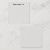 Platinum Grey Minimalist Plain Legible Modern ノートカード (正面/裏面)