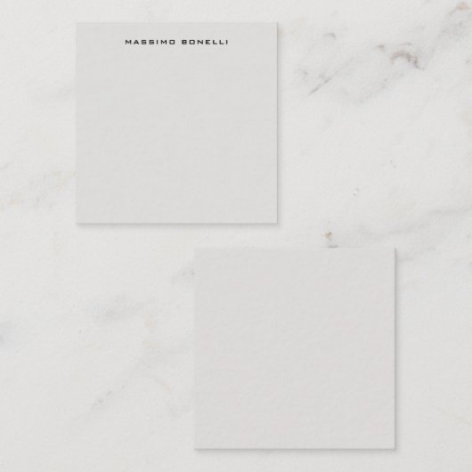 Platinum Grey Minimalist Plain Legible Modern ノートカード (正面/裏面)