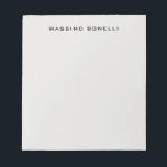 Platinum Grey Minimalist Plain Legible Modern ノートパッド<br><div class="desc">An ideal design for those looking for an aesthetic look. It immediately stands out with its extremely simple and elegant appearance.</div>