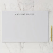 Platinum Grey Minimalist Plain Legible Modern ペーパーパッド (インサイチュ)