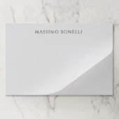 Platinum Grey Minimalist Plain Legible Modern ペーパーパッド (折り畳み)