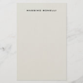 Platinum Grey Minimalist Plain Legible Modern 便箋 (正面)