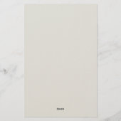 Platinum Grey Minimalist Plain Modern Own Name 便箋 (裏面)
