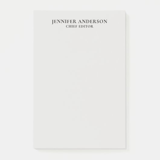 Platinum Grey Professional Modern Plain Minimalist ポストイット (正面)