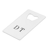 Platinum Mirror Engrave – Ultra‑Clean Luxury  クレジットカード栓抜き (正面アングル)