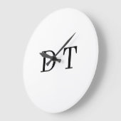 Platinum Mirror Engrave – Ultra‑Clean Luxury  ラージ壁時計 (傾斜)