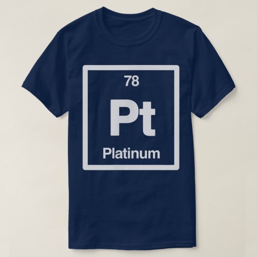 Platinum - Pt - Periodic Table of Elements - Scien Tシャツ (デザイン正面)