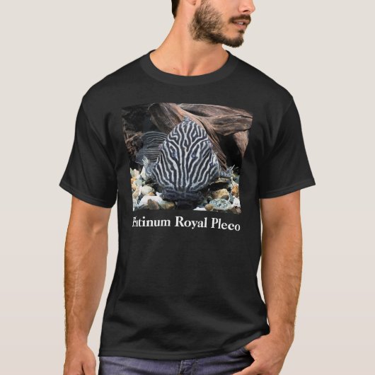 Platinum Royal Pleco , Panaque niglolineatus Tシャツ (正面)