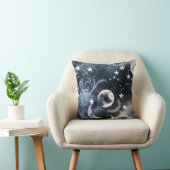 Platinum Silver Celestial Moon Pillow クッション (椅子)