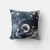 Platinum Silver Celestial Moon Pillow クッション (正面)