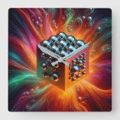 Platinum Sphere スクエア壁時計 (正面)