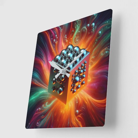 Platinum Sphere スクエア壁時計 (傾斜)