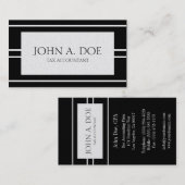 PlatinumBlack会計士CPAの会計の簿記係 名刺 (正面/裏面)