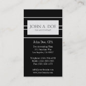 PlatinumBlack会計士CPAの会計の簿記係 名刺 (裏面)