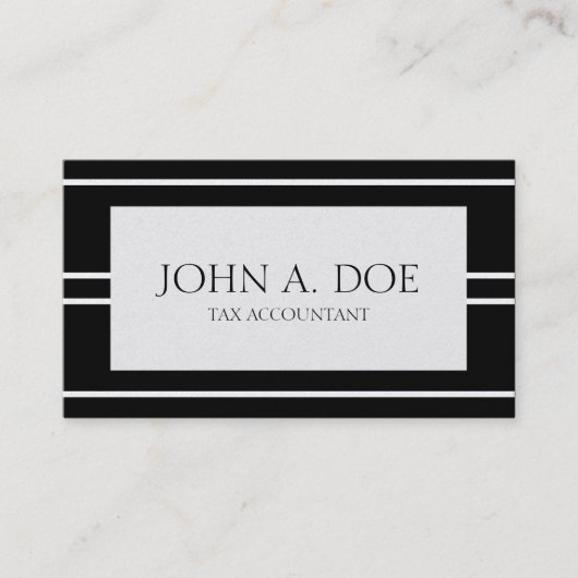 PlatinumBlack会計士CPAの会計の簿記係 名刺 (正面)
