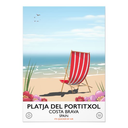 Platja del Portitxol、コスタブラヴァ、スペイン フォトプリント (正面)