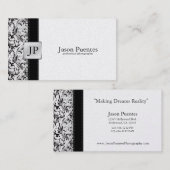 Platniumのダマスク織の写真撮影の名刺 名刺 (正面/裏面)