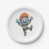 Plato de Cumpleaños Fiesta Infantil Niño Feliz ペーパープレート (正面)