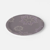 Plato de papel con diseño de plantas. ペーパープレート (アングル)