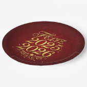 Plato de Papel con Diseño “Feliz 2025–2026” | Deco ペーパープレート (アングル)