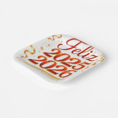 Plato de Papel con Diseño “Feliz 2025–2026” | Deco ペーパープレート (傾斜あり)