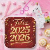 Plato de Papel con Diseño “Feliz 2025–2026” | Deco ペーパープレート (パーティー)