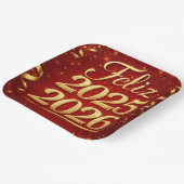 Plato de Papel con Diseño “Feliz 2025–2026” | Deco ペーパープレート (傾斜あり)