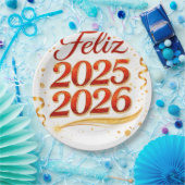Plato de Papel con Diseño “Feliz 2025–2026” | Deco ペーパープレート (パーティー)
