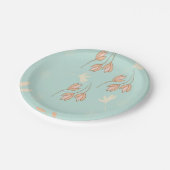 Plato de papel con diseño floral. ペーパープレート (アングル)