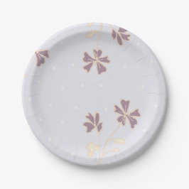 Plato de papel con diseño floral. ペーパープレート