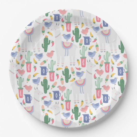 Plato de papel de la colección Oh, Llama Llama ペーパープレート (正面)